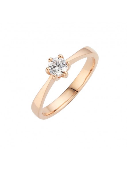 Knife Edge Six Claw Solitaire Engagement Ring BK-005